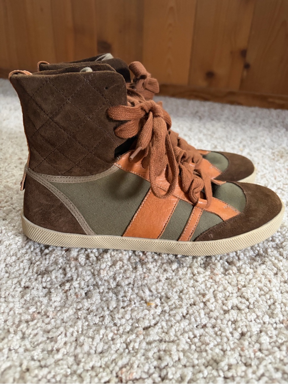 Chloe Quilted Canvas Sneakers 35.5